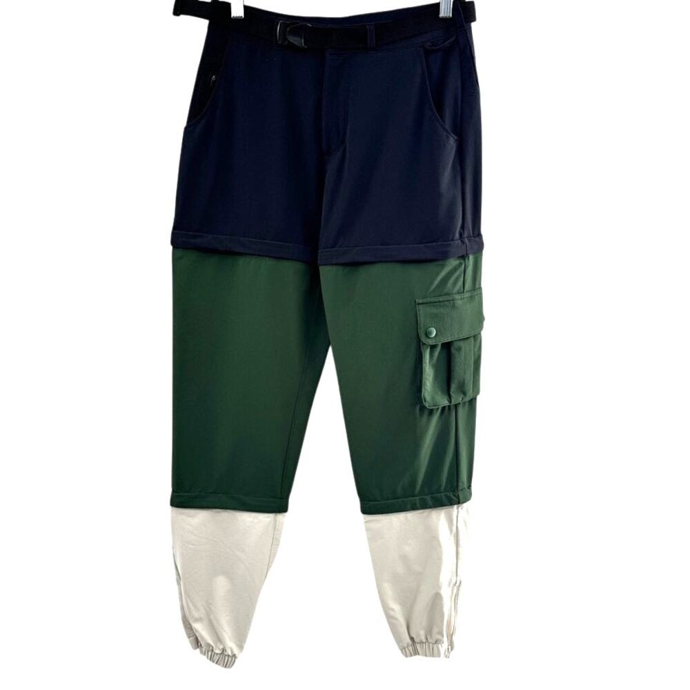Outdoor Voices Convertible Pants Sz XS Multi Colorblock Rec Trek Zip Off